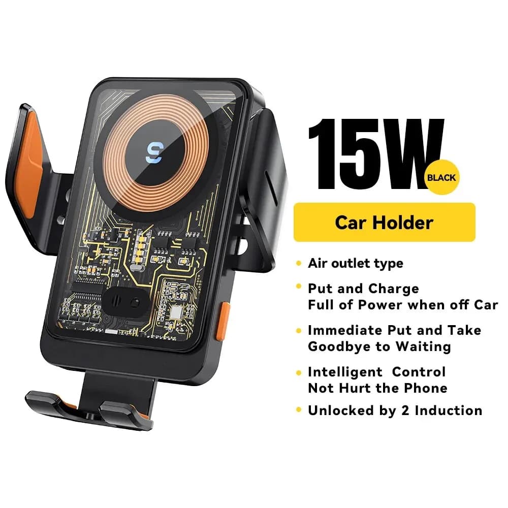 Essager-Chargeur sans fil Qi pour voiture, support de téléphone portable, support de montage sur gri