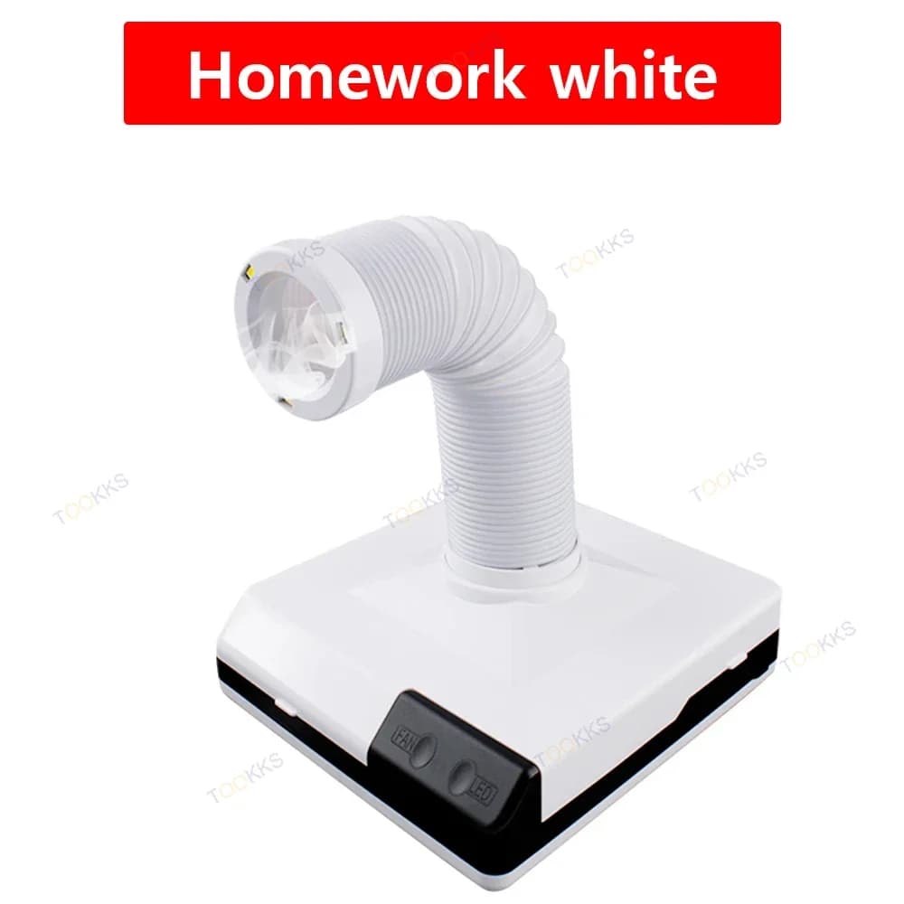 Extracteur de fumée 60W, Instrument pour fumer avec lumière LED, filtre à charbon actif ESD, éponge,
