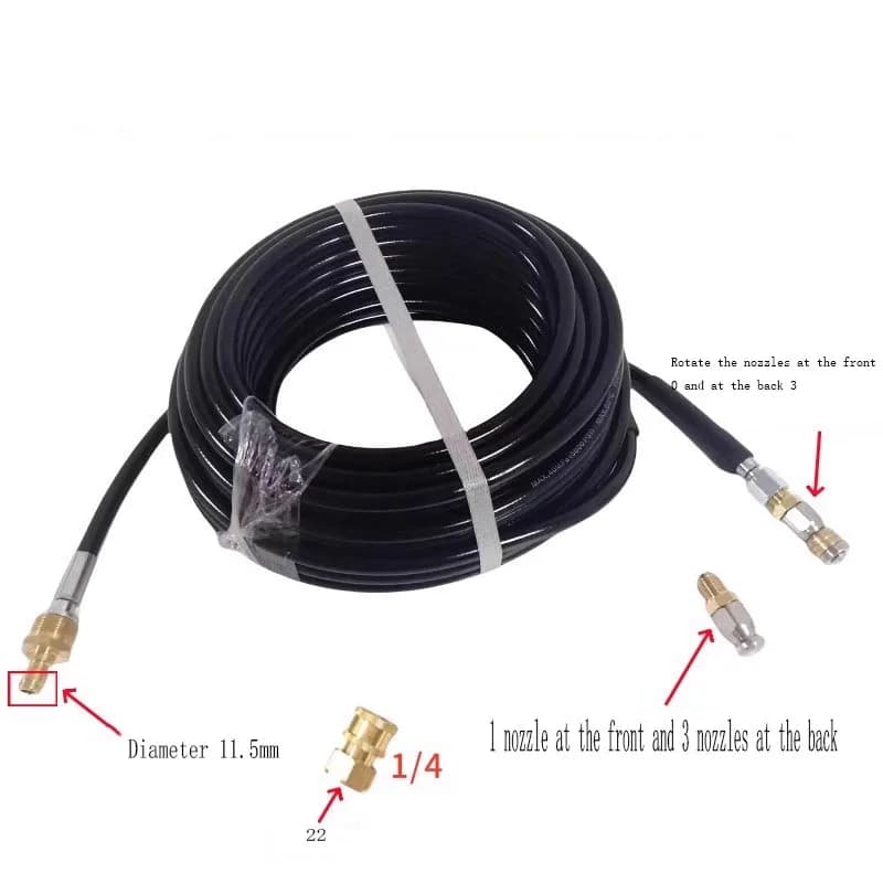 Outil de dragage universel de tête de souris de nettoyage de tuyaux d'égout à haute pression de 10 m