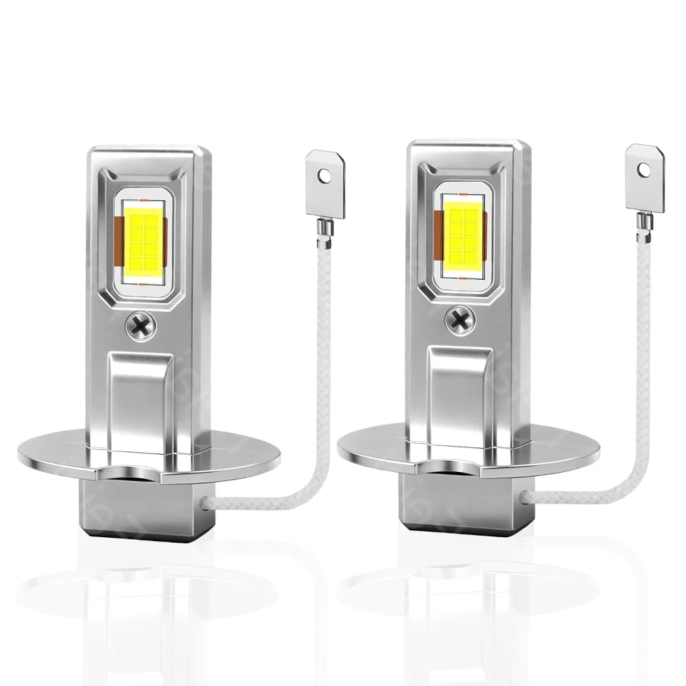 Ampoule LED H3 jaune haute puissance pour feux antibrouillard de voiture, lampe antibrouillard auto