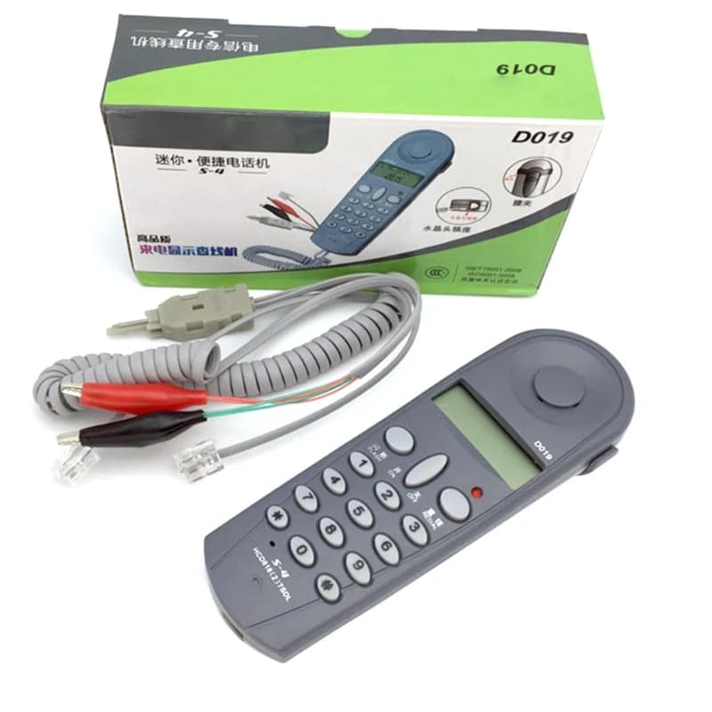Téléphone de test téléphonique filaire, téléphone fixe D019 avec affichage de l'appelant matin avec