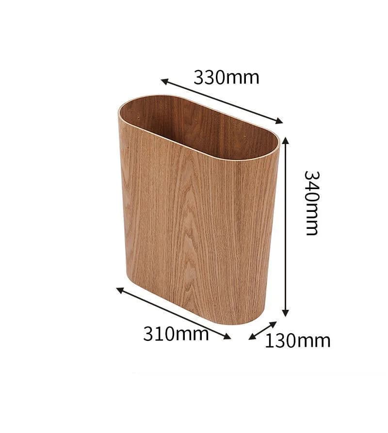 Poubelle en bois de Style nordique avec couvercle, corbeille à papier haut de gamme, pour chambre à