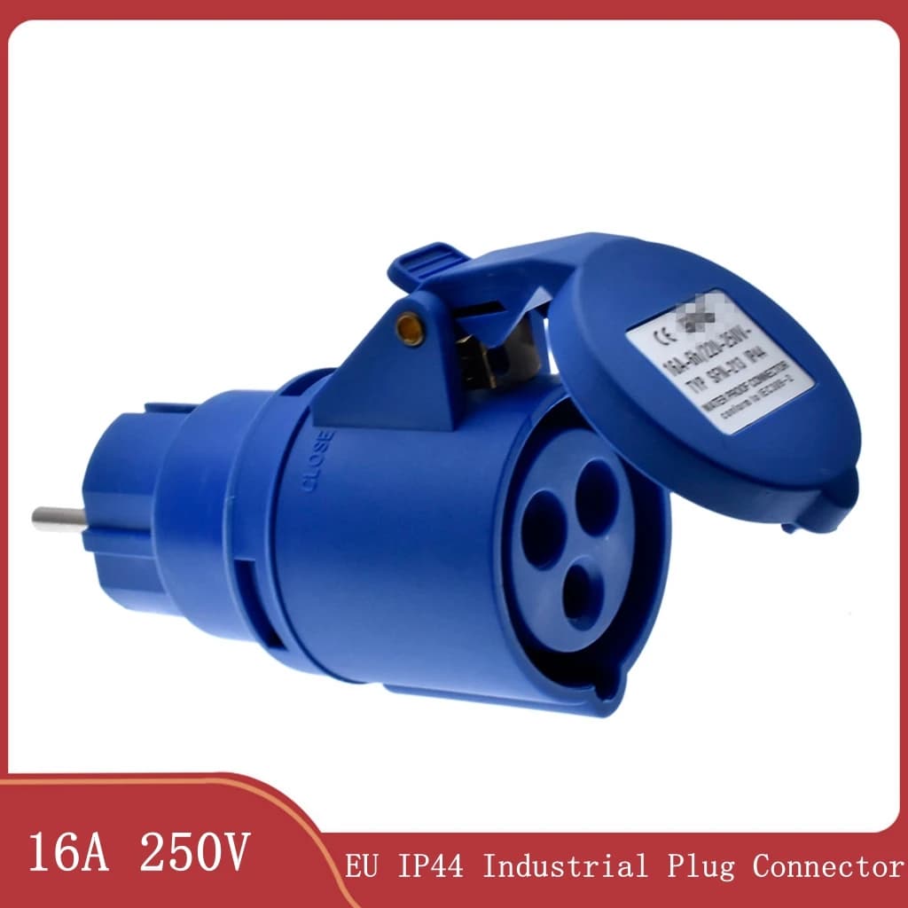 Connecteur de Prise Industrielle UE vers CEE IEC309 SION C6, 16A-6H, 250V, IP44, Euro CEE7/3