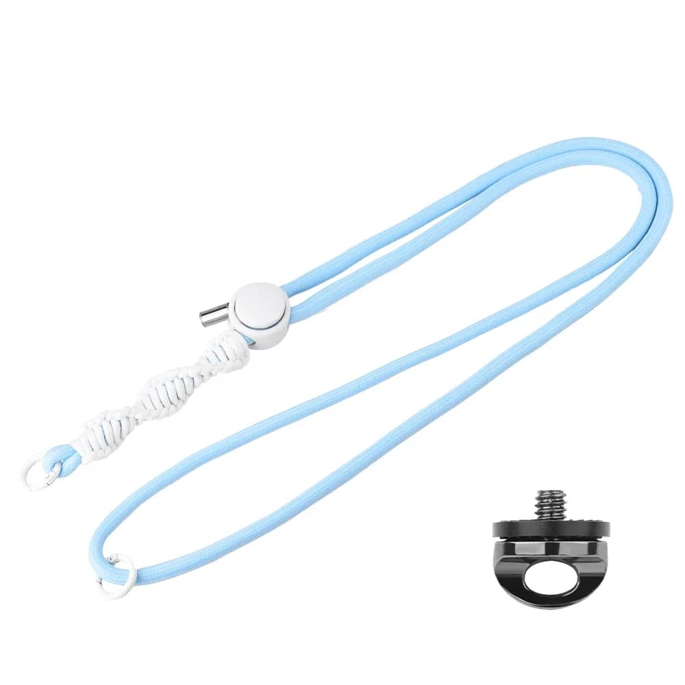 Cordon de suspension réglable pour caméra DJI Pocket 3/4/Action 5 Pro/Insta360 X5 avec vis 1/4 pouce