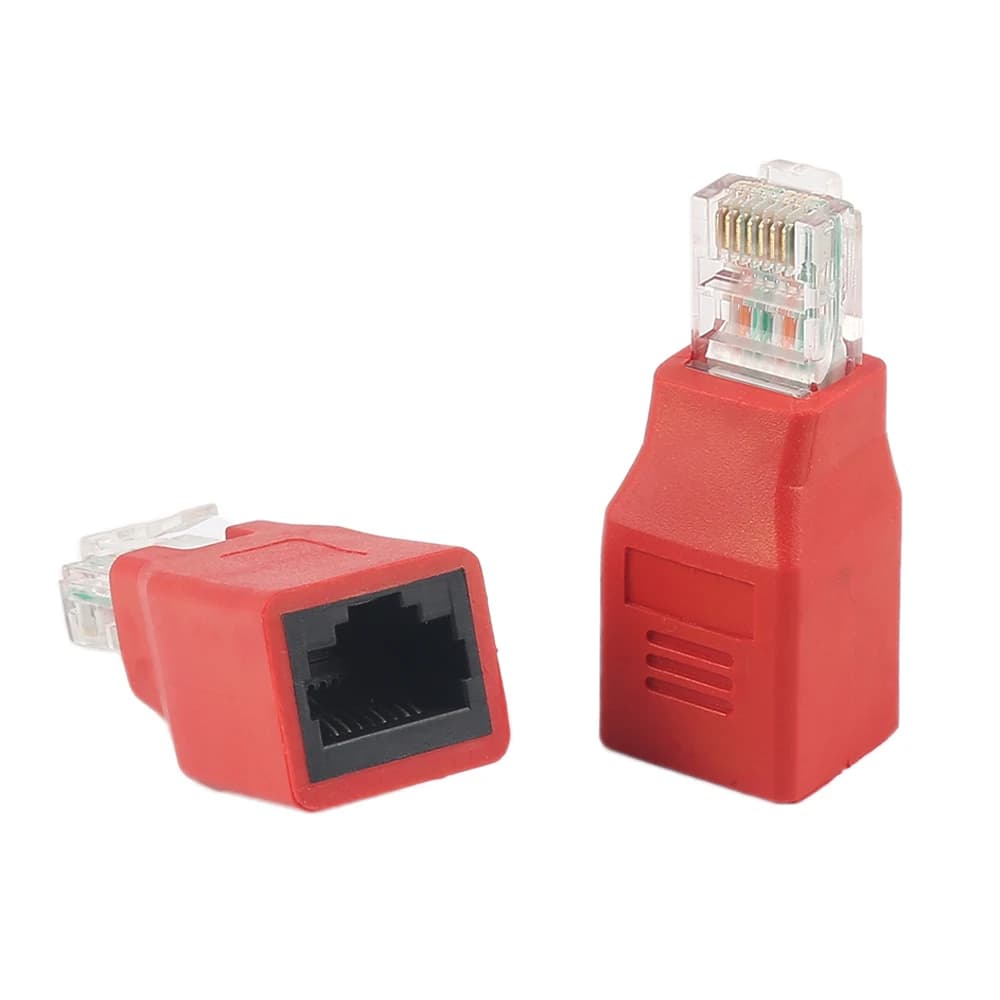 Connecteur Ethernet réseau RJ45 mâle à femelle, adaptateur de câble, connexion inversée