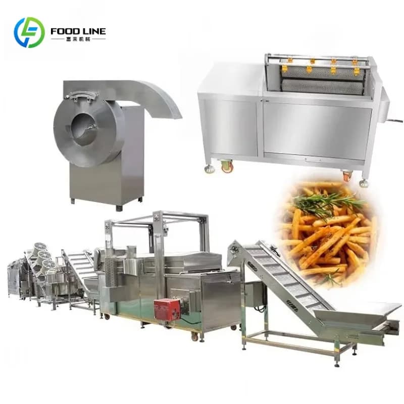 Machine automatique de fabrication de frites grande capacité 500 kg, lignes de production de chips d