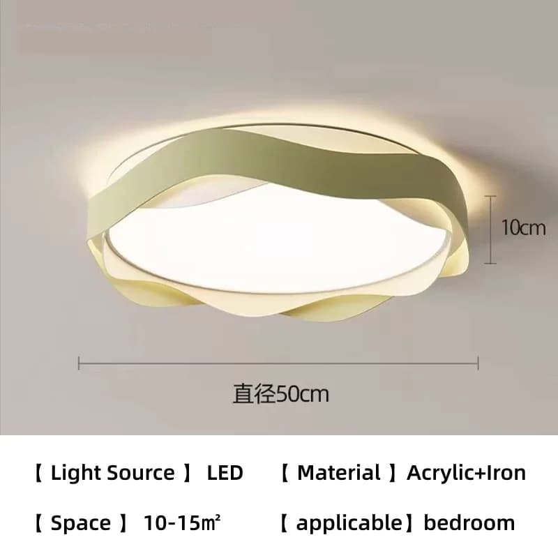 Plafonnier de chambre à coucher moderne et simple, style crème français, luminaire d'ambiance, lumiè