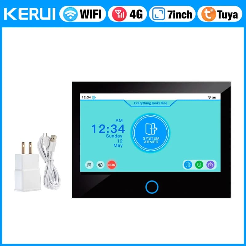 KERUI-Système d'alarme domestique sans fil, grand écran tactile IPS, panneau d'alarme, 4G, persévéra