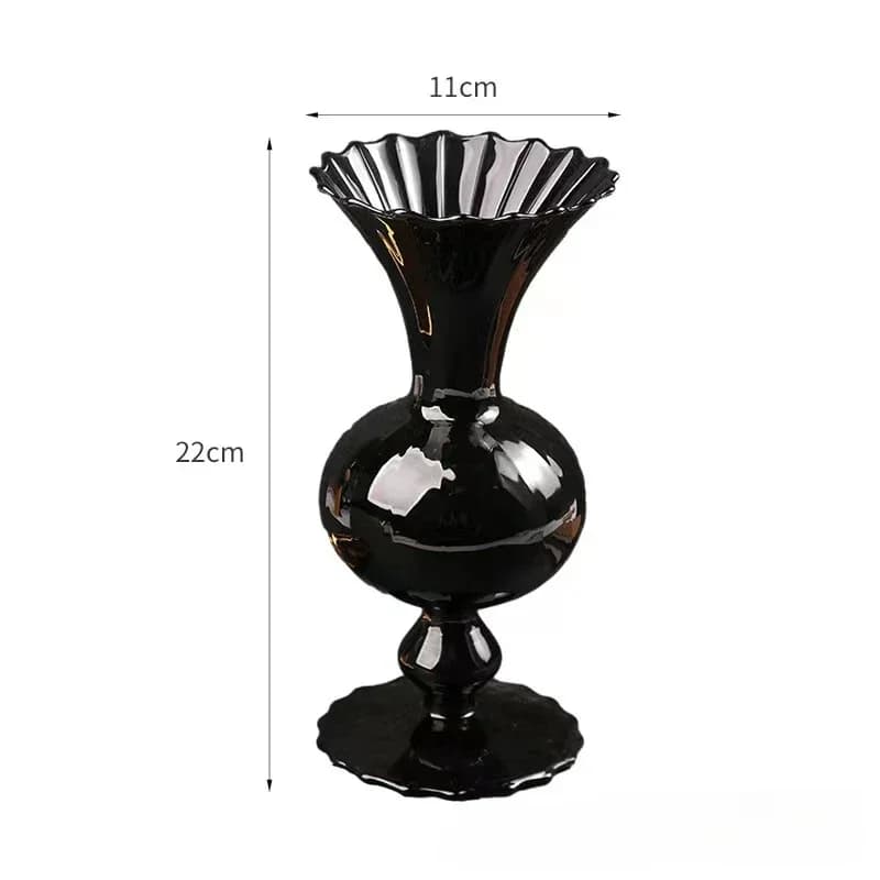 Vase en verre vintage pour la décoration de la maison, fleurs fraîches, décoration de table de maria