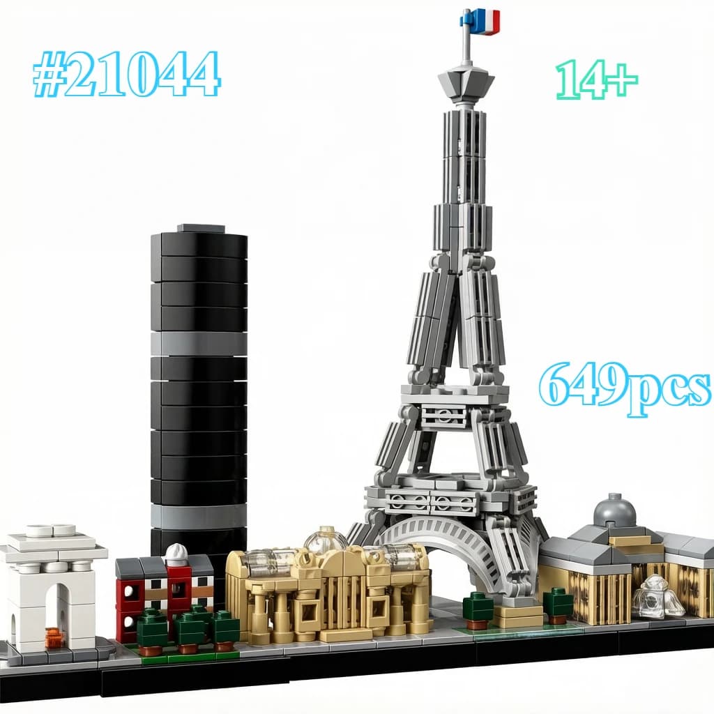Modèle de la silhouette de Paris 21044, ensembles de blocs de construction adaptés aux cadeaux d'ann