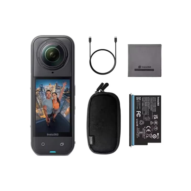 Caméra d'action Insta360 X5 avec capteurs 1/1.28" 8K30fps 360 ° Vidéo avec double objectif interch