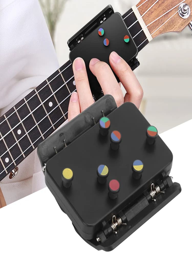 Aide au ukulélé Black Chord pour débutants, outils d'apprentissage assisté, assistant pratique, acce