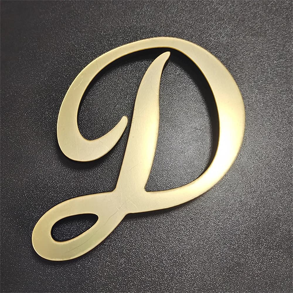 3D miroir doré acrylique 10CM lettres anglaises autocollant mural vacances célébration fête de maria
