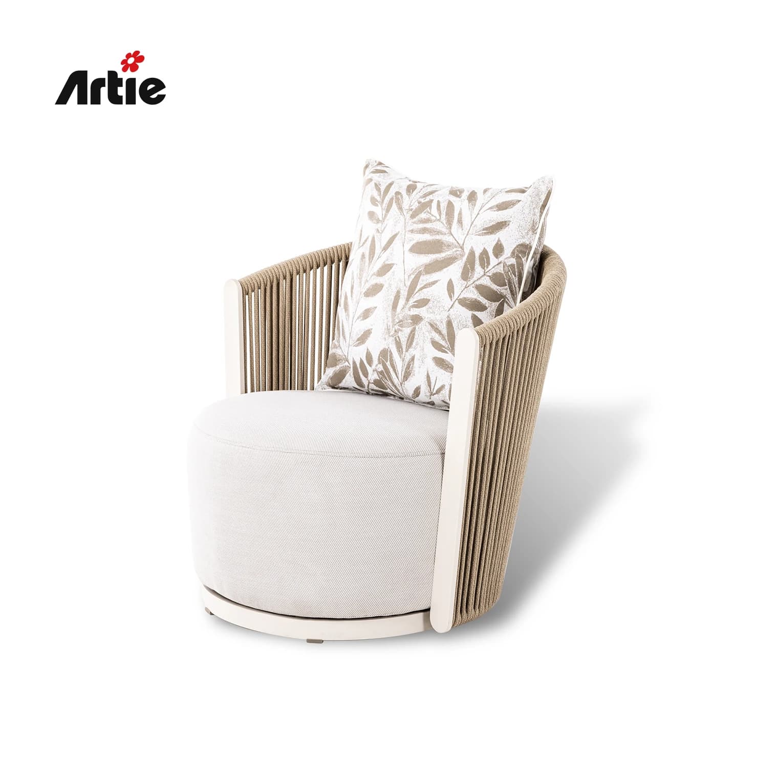 Ensemble de meubles de chambre d'hôtel modernes, chaises de jardin, chaises de balcon en corde tissé