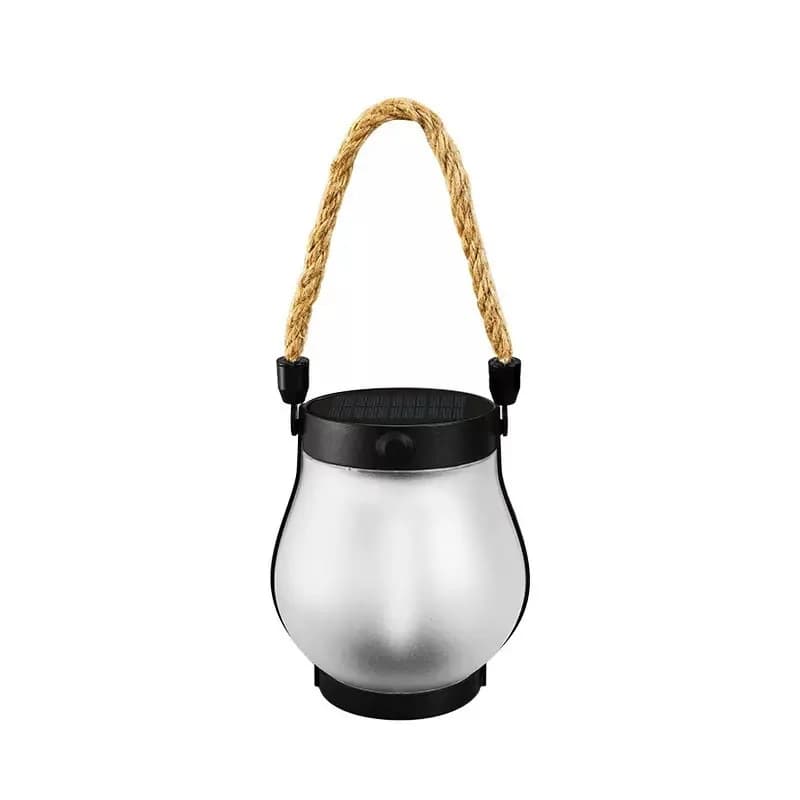 Lampes solaires à flamme pour le camping en plein air, lanterne suspendue portable à flamme, lampe à