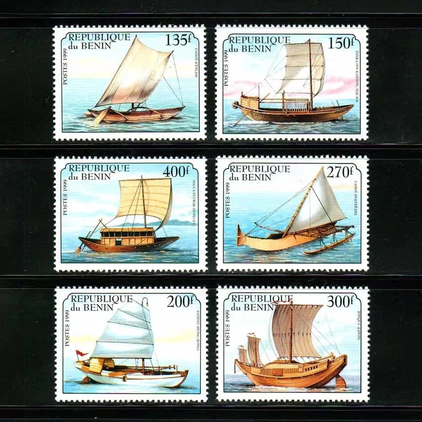 6 pièces/ensemble nouveau timbre postal Benin 1999 timbres-poste de voilier MNH