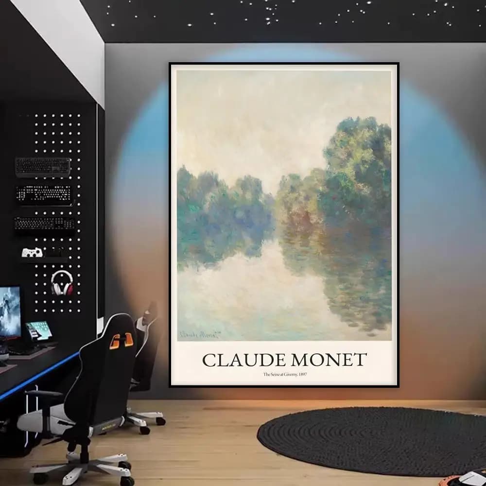 Claude Monet ART peinture calligraphie HD toile affiche sans plis étanche tous les espaces décoratio