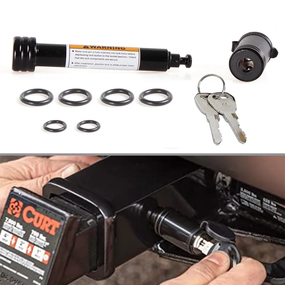 Kit de goupille de verrouillage d'attelage de remorque, récepteur d'attelage, 5/8 po, 2 po