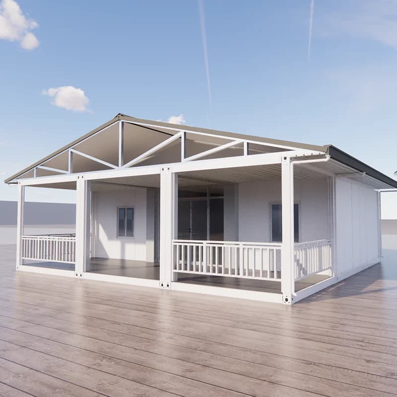 Conteneur préfabriqué modulaire de luxe de 40 pieds, maison bon marché, dortoir détachable, Pack pla