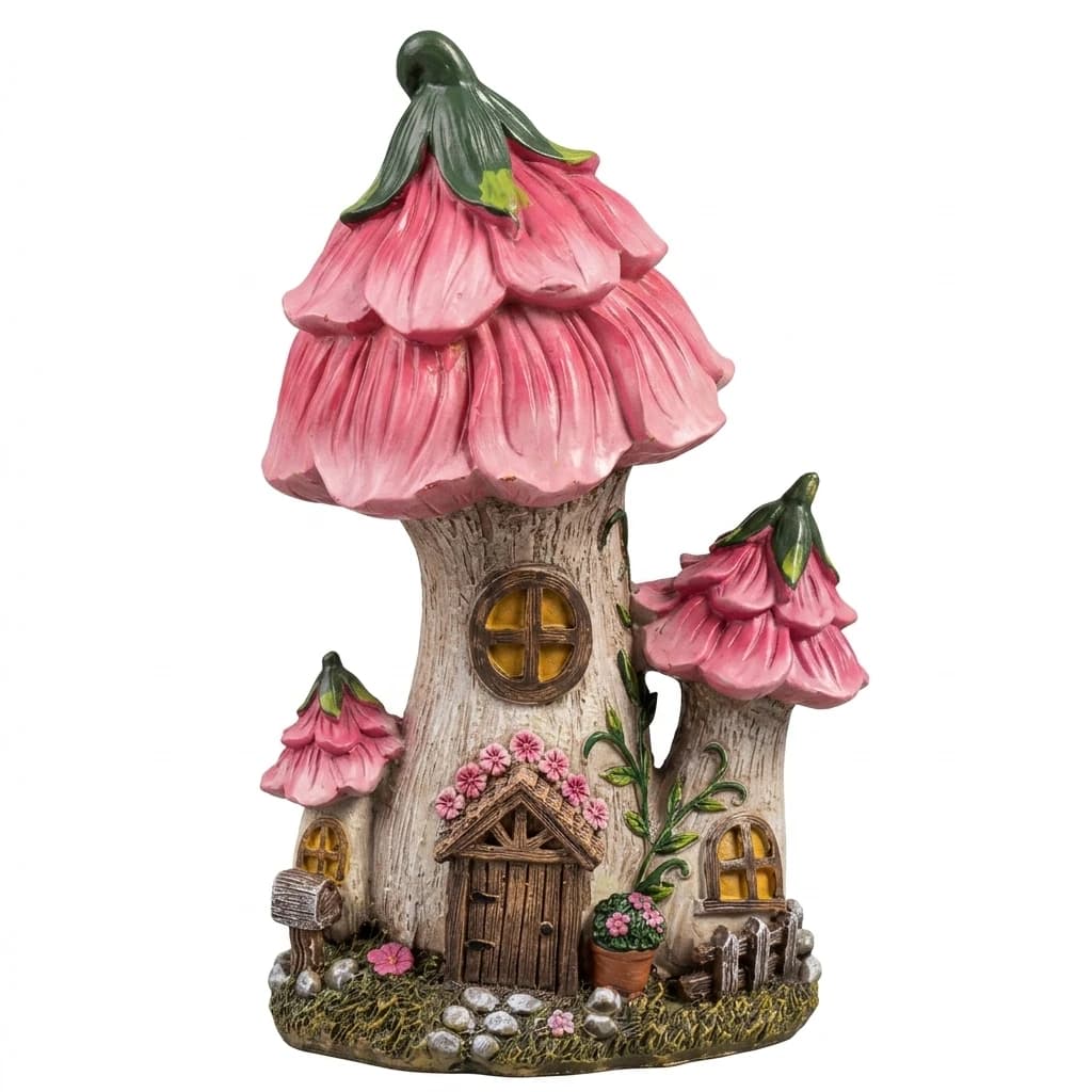 Ornement de maison champignon en résine, décoration de jardin extérieur et de cour, micro-paysage de