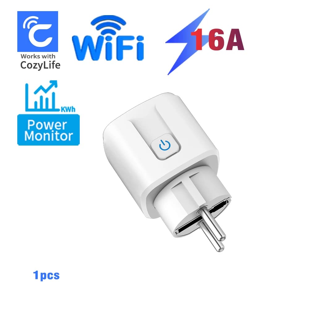 Prise intelligente WiFi 20A/16A, prise EU FR avec surveillance de la consommation d'énergie, minuter