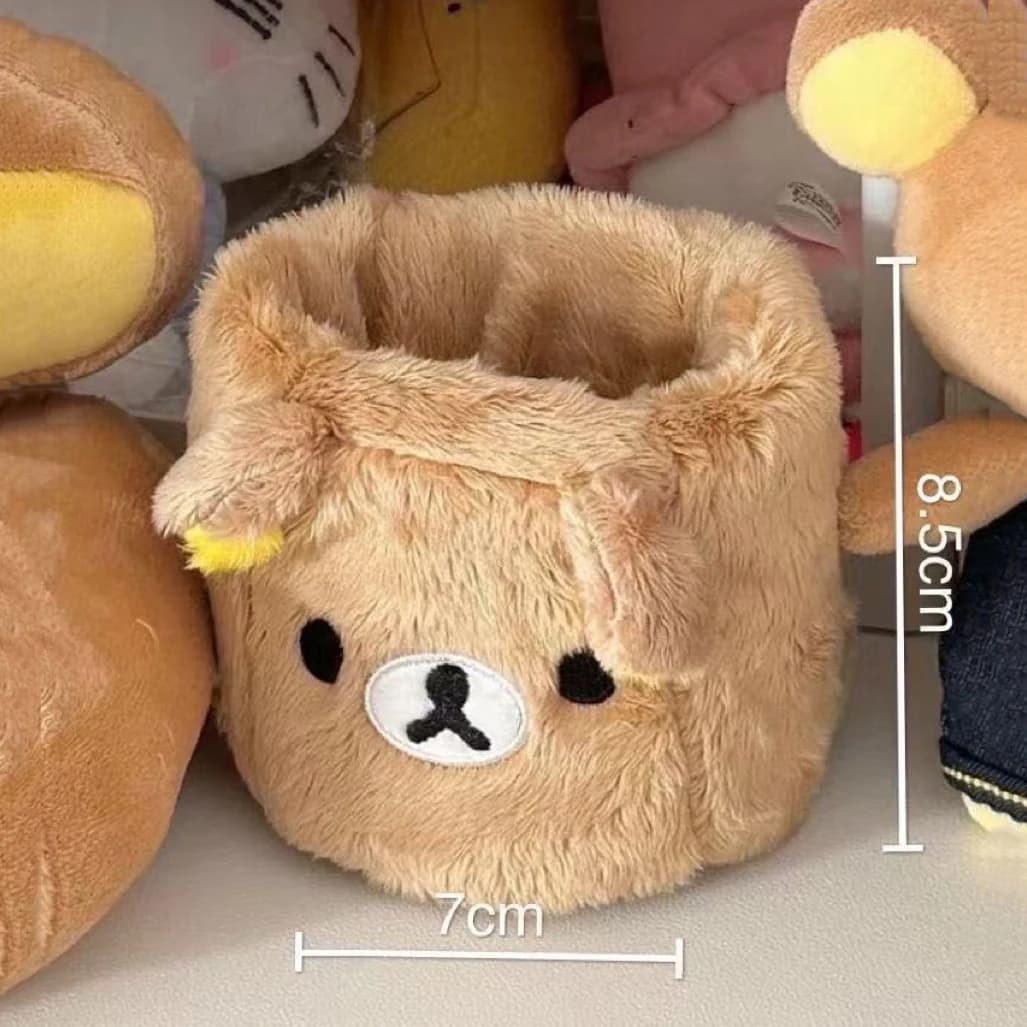Porte-crayons en peluche, conteneur de stylos cosmétiques, accessoires de bureau Kawaii, organisateu