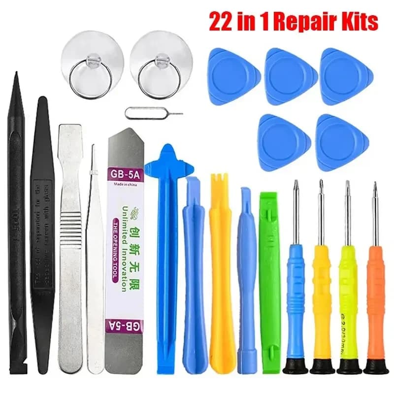 Kit d'outils de réparation de téléphone portable 21 en 1 pour Apple Android Samsung, jeu de tournevi