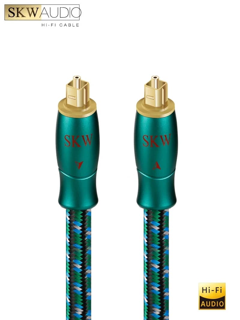 SKW – câble Audio numérique optique Toslink Spdif, 5.1 canaux, 1m/1.5m/2m/3m/5m, pour lecteur DVD, T