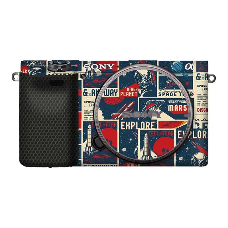 Autocollants pour appareil photo Sony A6700, A6400, A6300, A6100, A6000 Fashion Skin Round Film, Jus