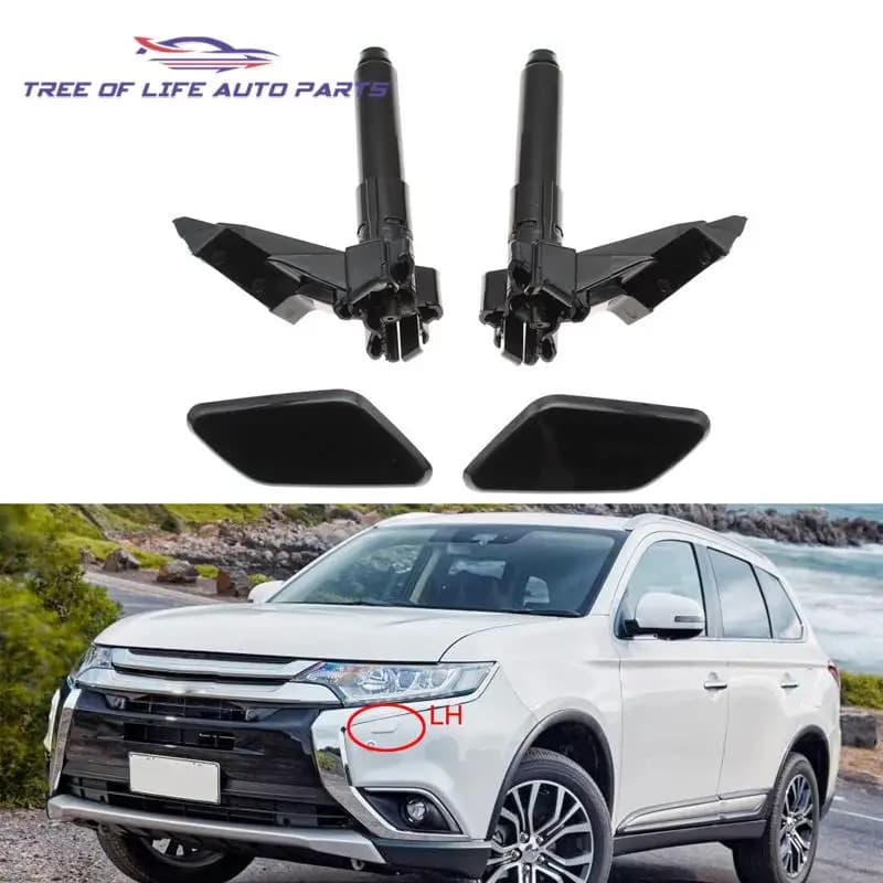 Nouveau Jet de buse de pulvérisation de lave-phare avec couvercle pour Mitsubishi Outlander 2016 201