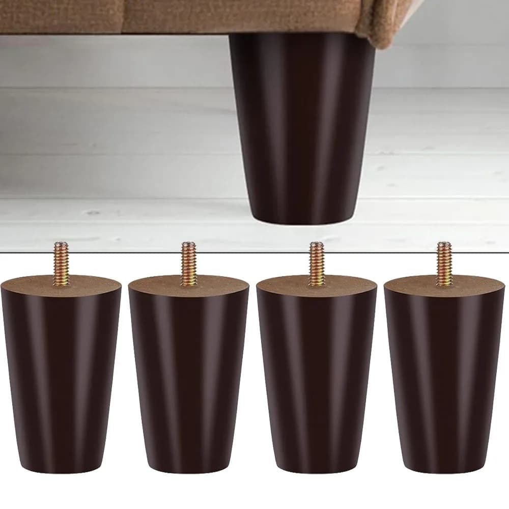 Pieds de meubles ronds en bois massif, pieds de canapé, pieds de fauteuil, pieds de remplacement pou
