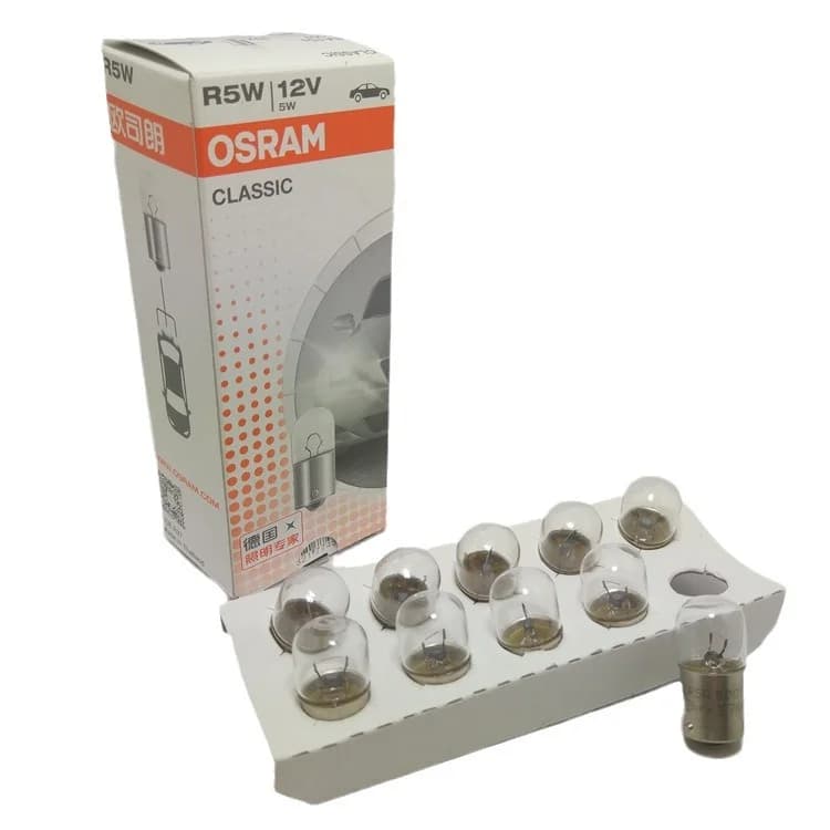 Ampoules OSRAM 5007 R5W, paquet de 10, remplacement d'éclairage de plaque d'immatriculation 12V 5W,