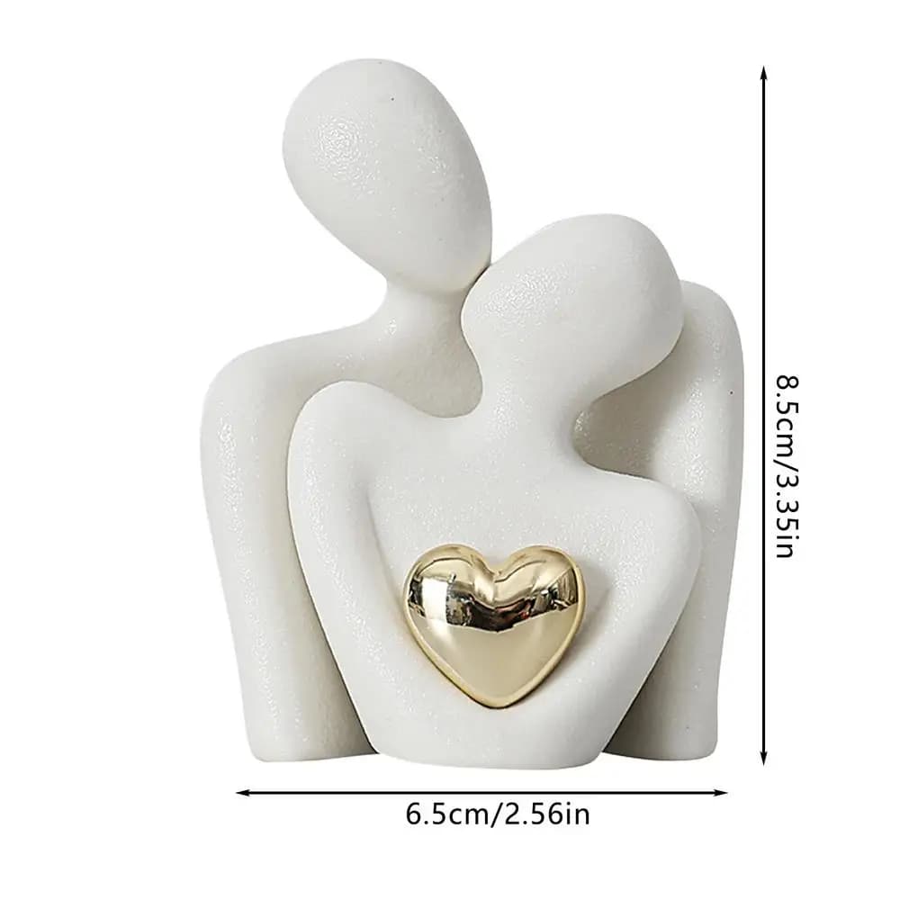 Figurine de Couple en céramique, Sculpture moderne abstraite, Figurines d'amour, artisanat d'art, Ac