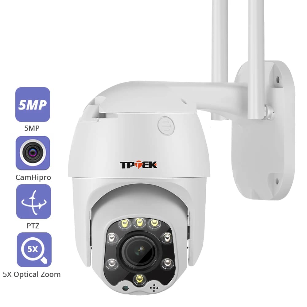 Caméra IP Wifi PTZ 5MP 5X Zoom optique Wi-Fi sécurité extérieure CCTV Surveillance vitesse dôme vidé