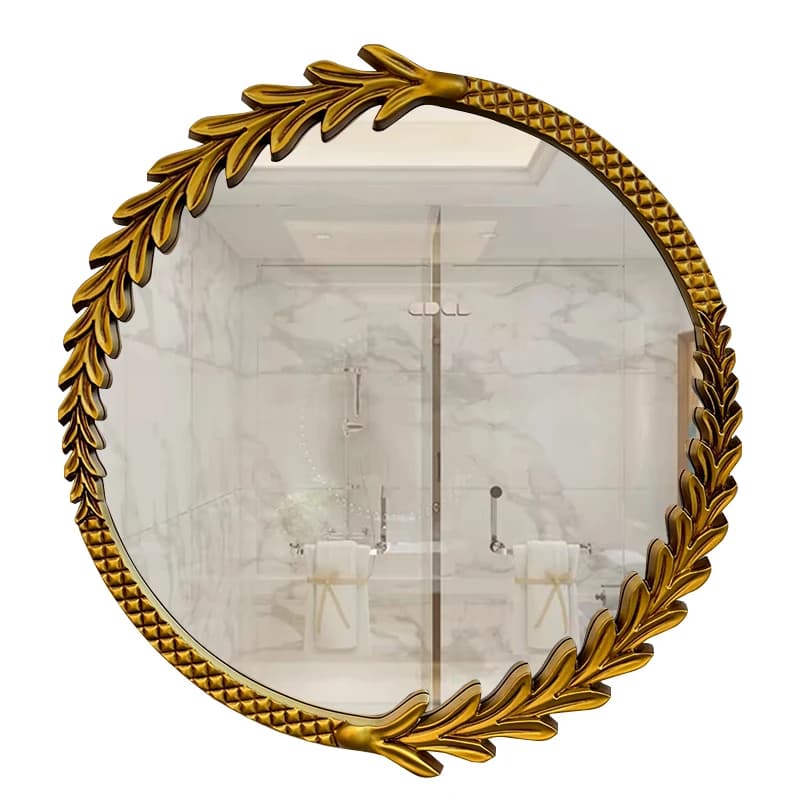 Miroir de décoration rond clair Unique créatif Restaurant mode Style chinois miroir de luxe grand Es