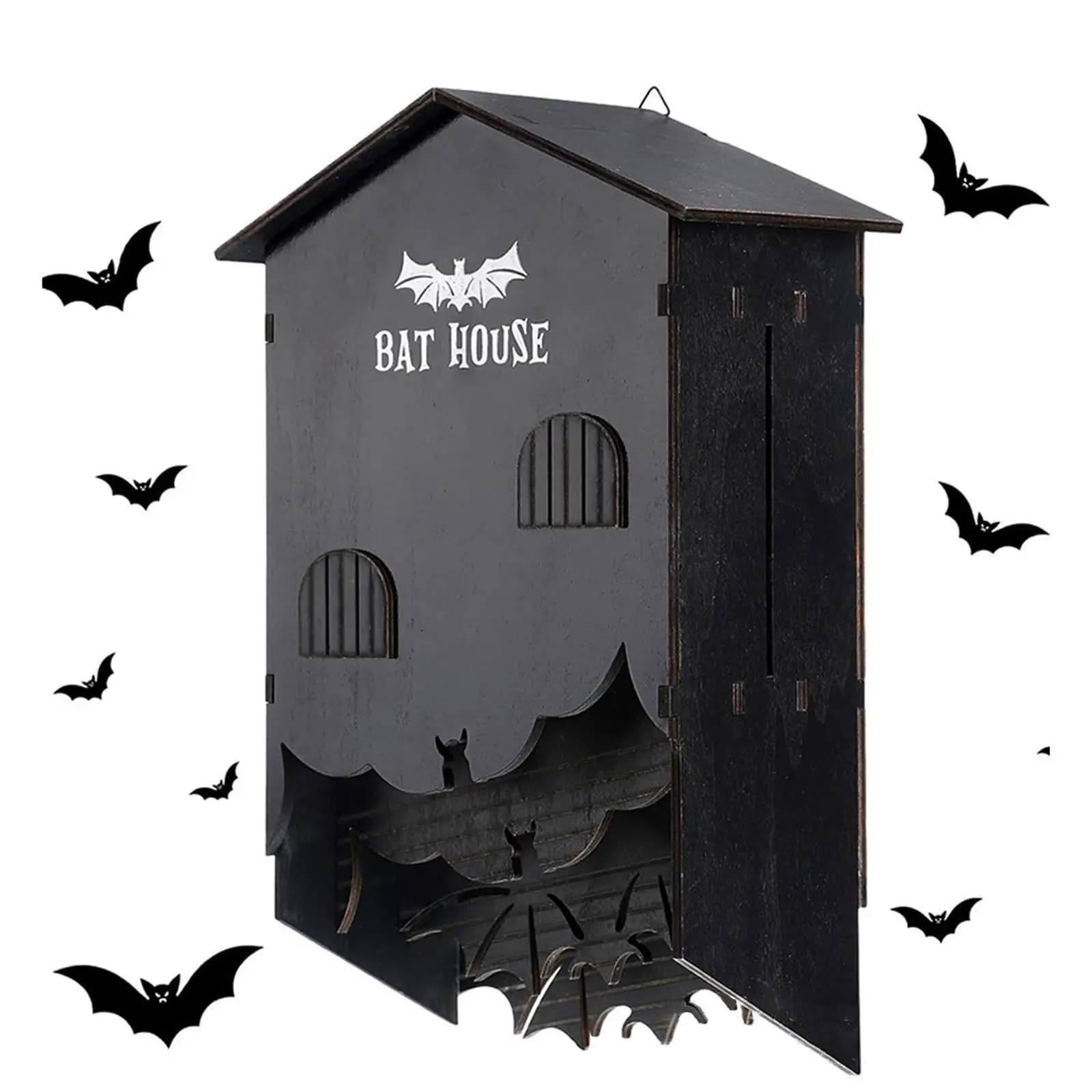 Maison de chauves-souris en bois, boîte de chauves-souris à trois chambres, décoration Stable, tentu