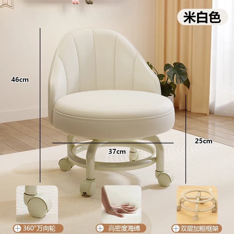 Tabouret de ménage avec poulie de roue, tabouret bas, changement de chaussures de porte, petit tabou