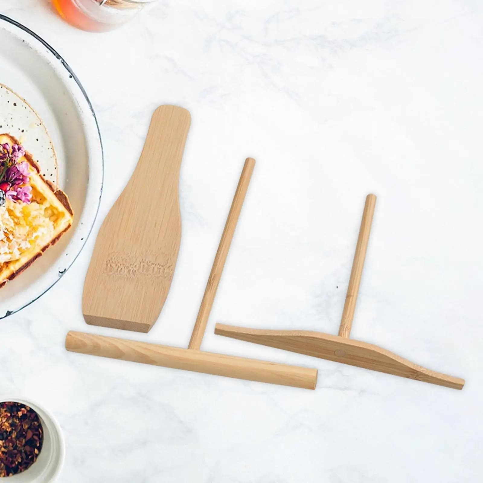 Râteau à fruits pour crêpes, outil Portable pour tarte aux œufs, grattoir en forme de T, bricolage p