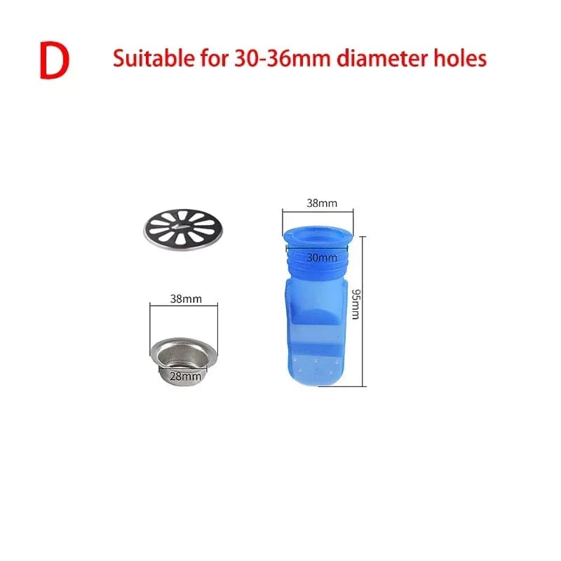 Bouchon en silicone anti-odeur pour drain de sol, éviers, canalisations d'égout, filtre à cheveux et
