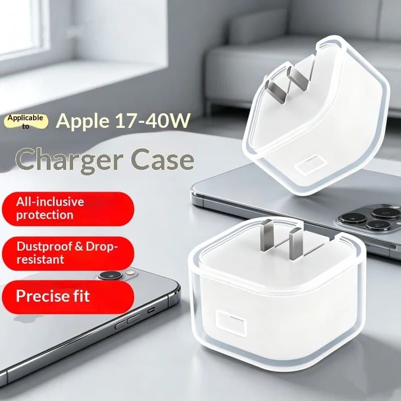 Convient pour le chargeur Apple 17Pro 40W, housse de protection pour câble de données, modèle transp