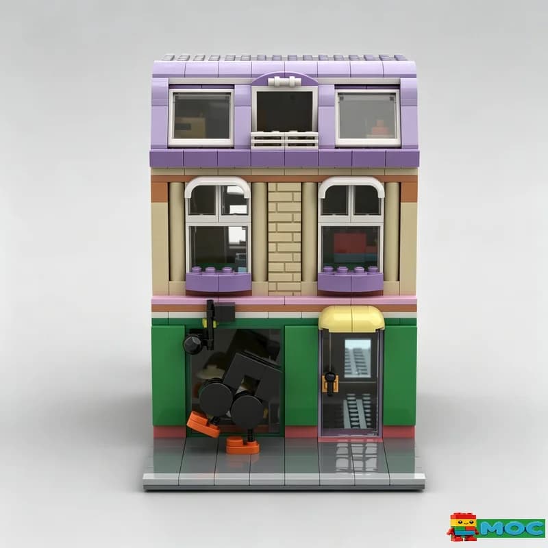 644 pièces Harmony House Modular Street View MOC Building Blocks Model DIY Assembly Educational Toy