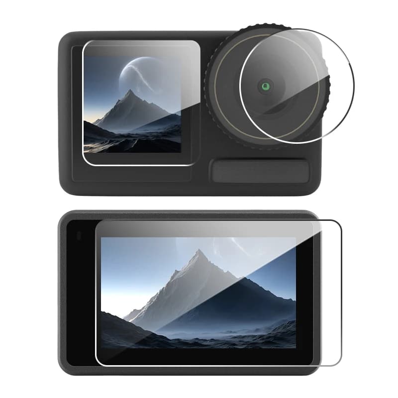 Pour DJI Osmo Action 3 4 5 Pro protecteur d'écran en verre trempé lentille HD dureté lentille de cam