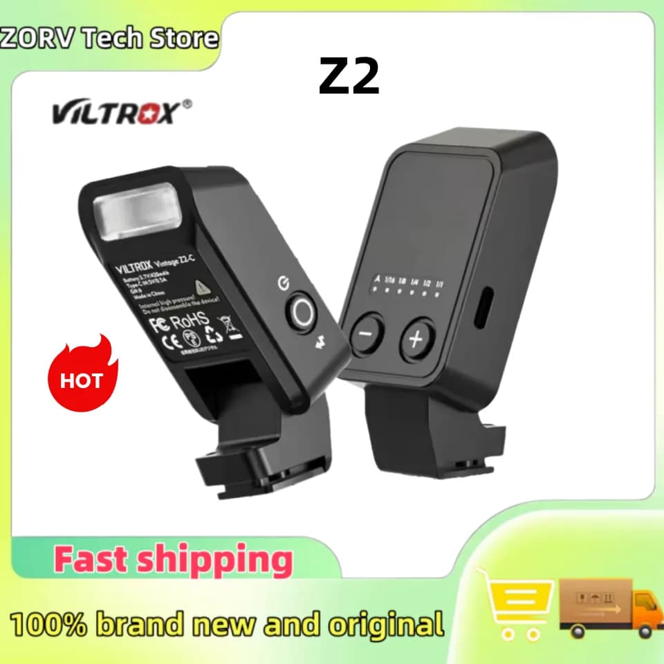 Flash d'appareil photo Viltrox Vintage Z2 Mini TTL pliable avec diffuseur et griffe porte-flash à fi