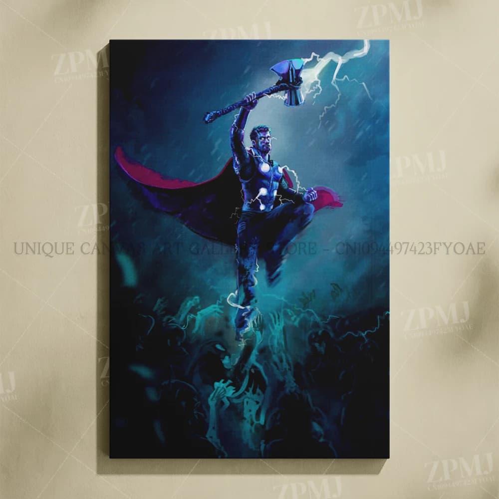 Marvel Comics les Avengers Thor toile impression photo mur œuvre peintures décoration de la maison f