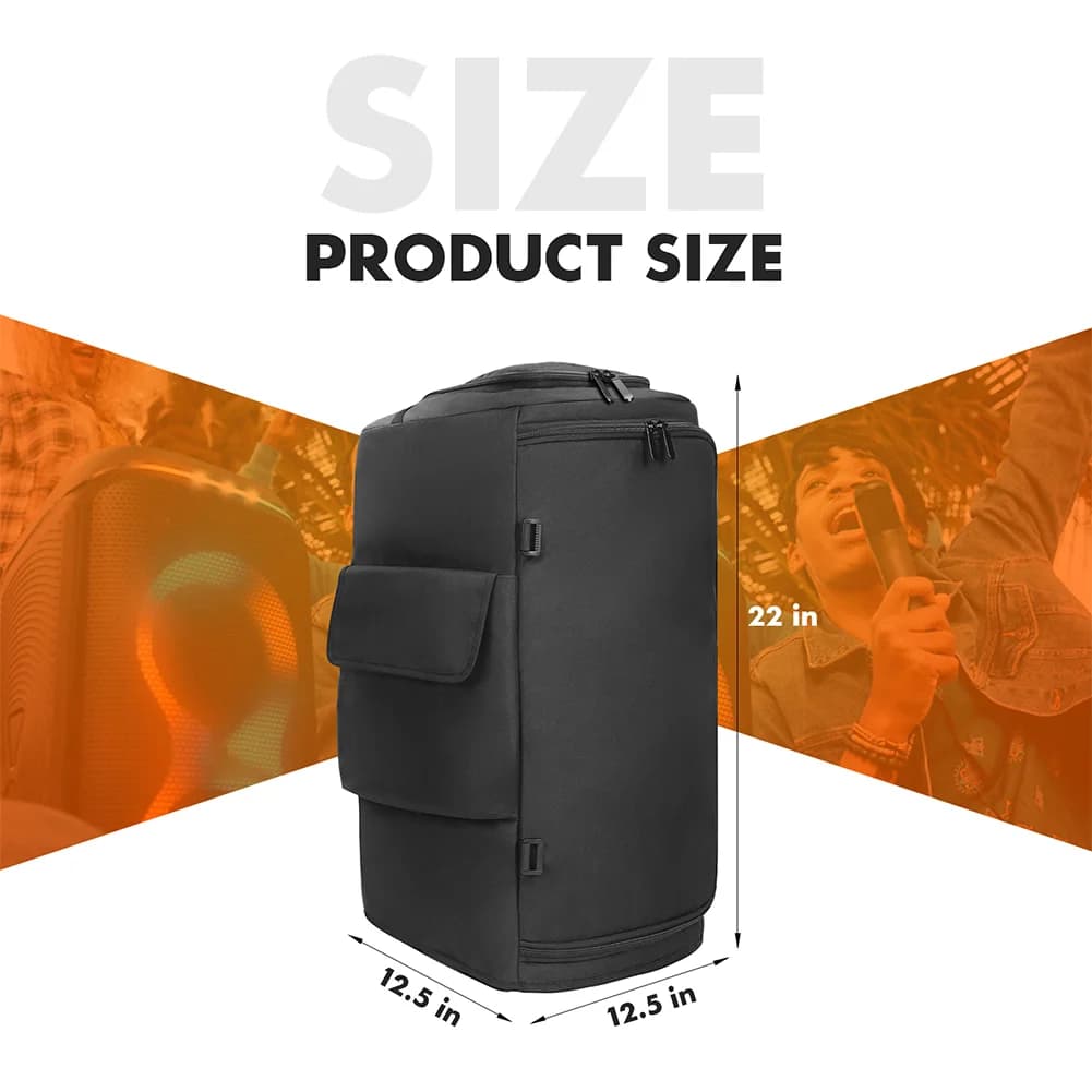 Housse de protection rembourrée pour haut-parleur, sac de rangement étanche Double face pour haut-pa