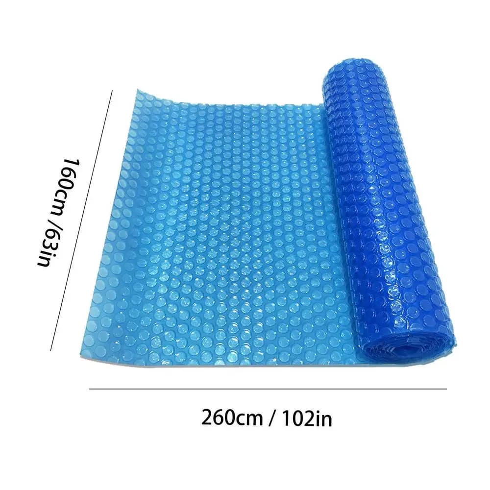 Couverture de piscine solaire de retenue rectangulaire, film d'isolation bleu, feuille de chauffage