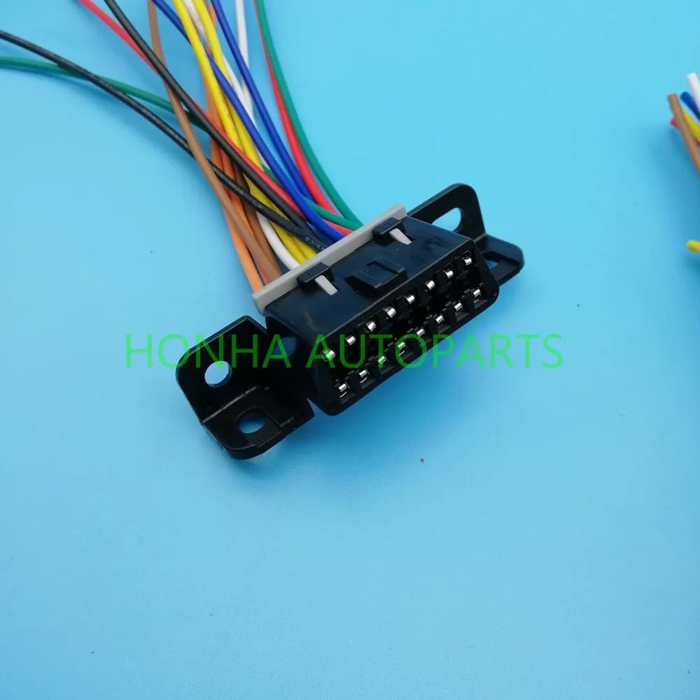 Connecteur femelle OBD 16 broches obd2, livraison gratuite, connecteur femelle 16 broches, prises de
