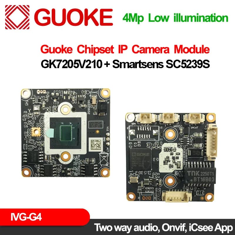 Xmeye 4Mp carte de caméra Ip Smartsens Sc5239S Module Goke H.265 Ai détection de mouvement du visage