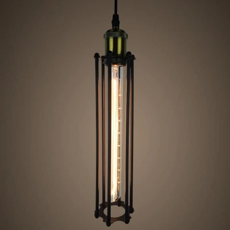 Lustre en fer forgé de style rétro industriel américain pour restaurant, bar, café