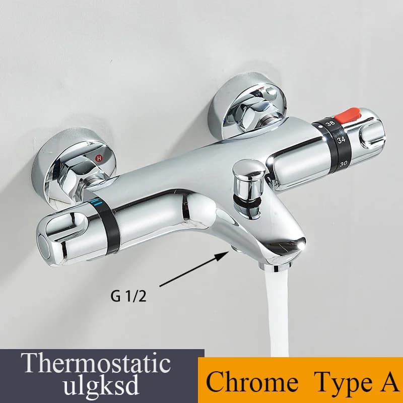 Robinet de douche thermostatique Simple, mitigeur thermostatique de salle de bains, robinet mitigeur
